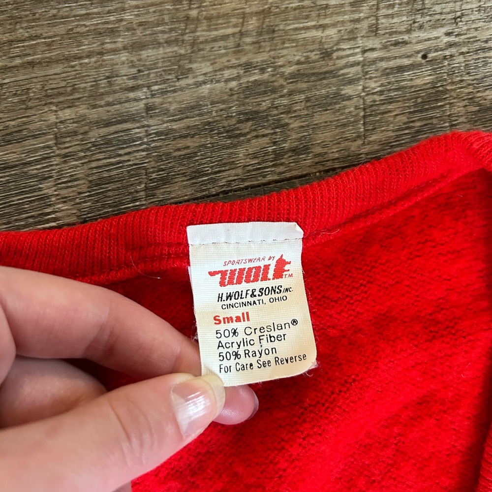 Vintage 80s Country Club v neck sweater - Picture 5 of 6
